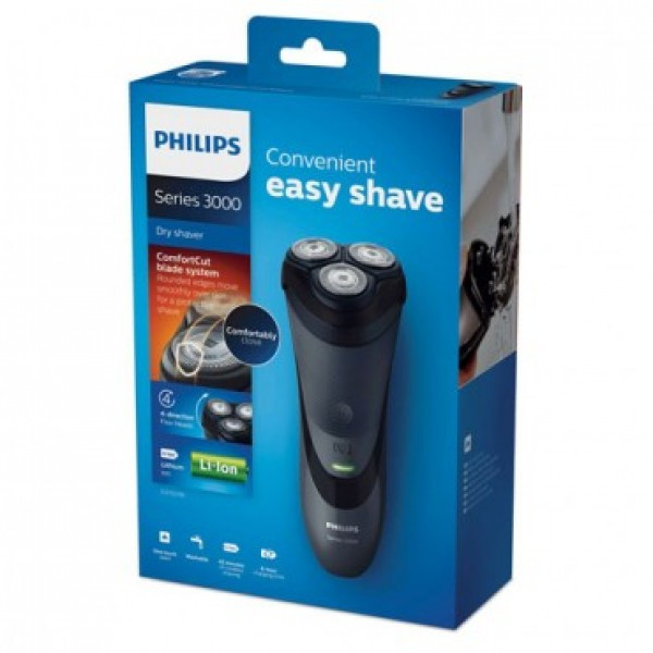 PHILIPS Aparat za brijanje S3110/06 Shaver series 3000 Crna, Baterije i kabl - Image 2
