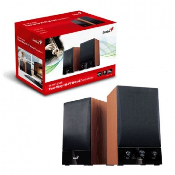GENIUS SP-HF1250B 2.0 Hi-Fi zvučnici (Wood/Black) - 31731022100 2.0, 40W, 20Hz-20KHz, 85dB - Image 2