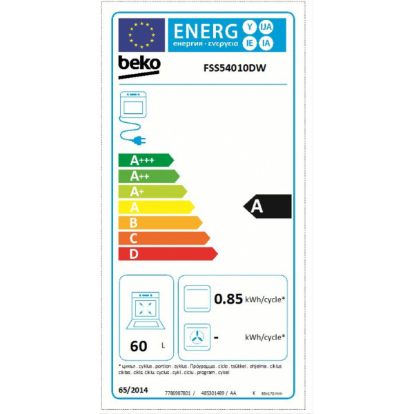 BEKO šporet FSS54010DW Kombinovani Beli - Image 4