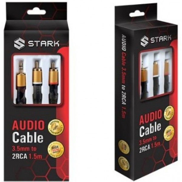 STARK kabl audio3.5mm na 2RCA  M-M(High sound quality)1.5m