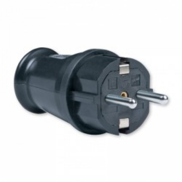 Utikač dvopolni 305.13  16A 250V~ CRNI Aling