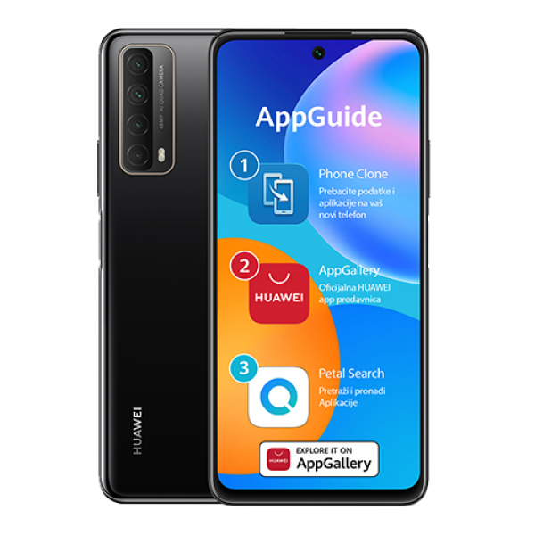 HUAWEI P Smart (2021) (Crna), 6.67", 4/128GB, 48 Mpix + 8 Mpix + 2 Mpix + 2 Mpix