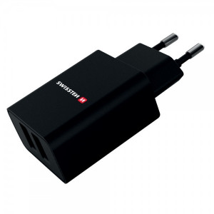 SWISSTEN Kuciste Punjaca 2.1A 2xUsb (Crna)