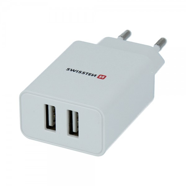 SWISSTEN Kuciste Punjaca 2.1A 2xUsb (Bela)