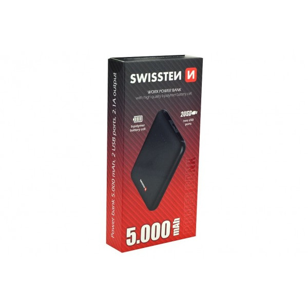 SWISSTEN PowerBank Worx 5000mah (Crna)
