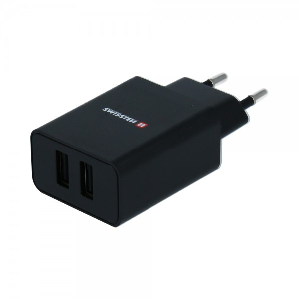 SWISSTEN Kucni Punjac 2.1A 2xUsb Lightning (Crna) - Image 2