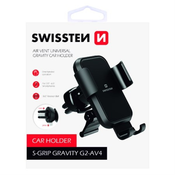 SWISSTEN Auto-drzac Ventilacija S-grip G2-AV4 (Crna) - Image 3