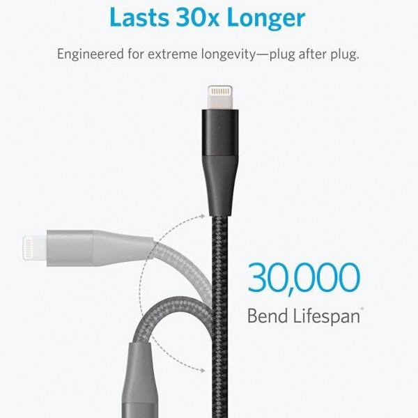 ANKER USB Kabl PowerLine+ II 0,9m USB-A to LTG (Crna) - Image 5