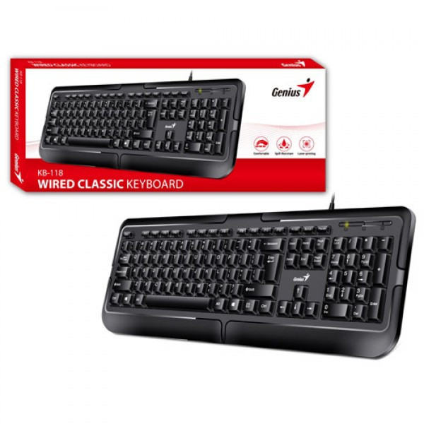 GENIUS Žična tastatura KB-118 (Crna) - Image 2