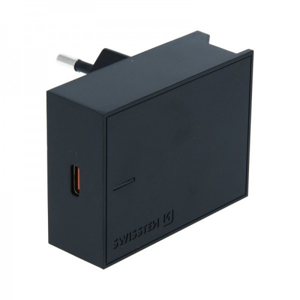 SWISSTEN Kucni Punjač 25W type C na Type C 1.2m (Crna)