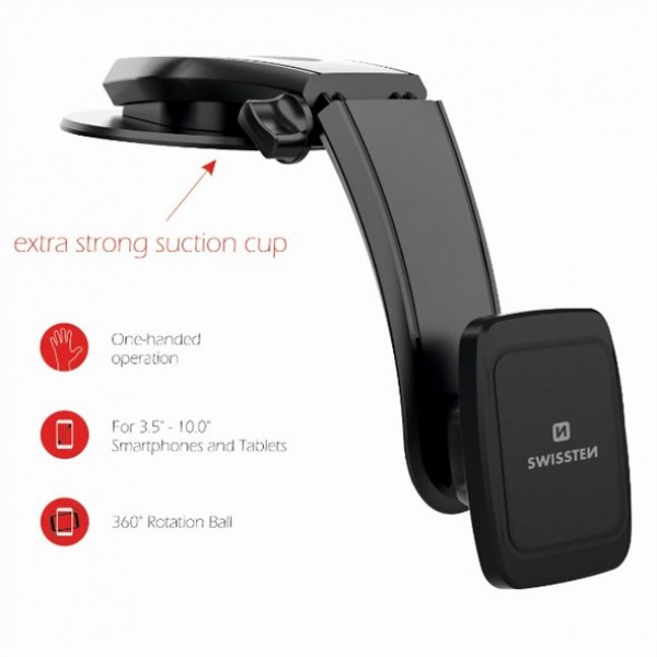 SWISSTEN Auto-drzac Magnetni S-grip M5-R1 (Crna) - Image 5