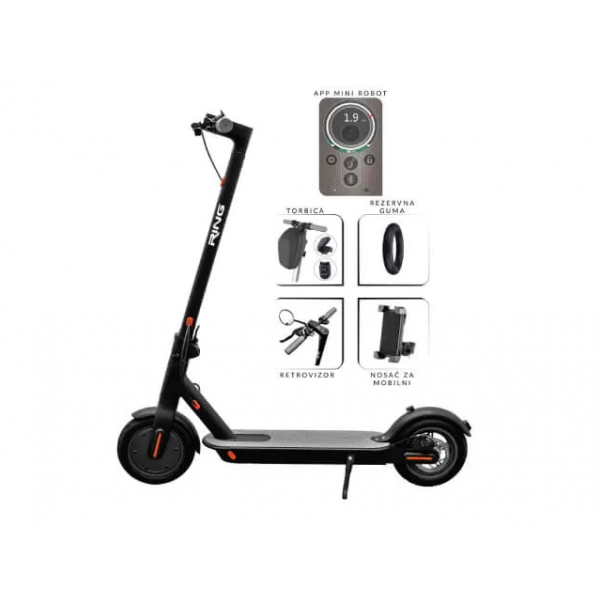 RING Električni trotinet + torbica , retrovizor RX2 Soild