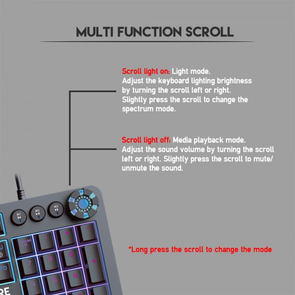 FANTECH Tastatura MK852 Max Core (Crna Braon) - Image 5