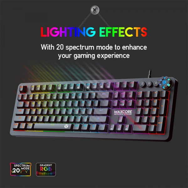 FANTECH Tastatura MK852 Max Core (Crna Braon) - Image 2