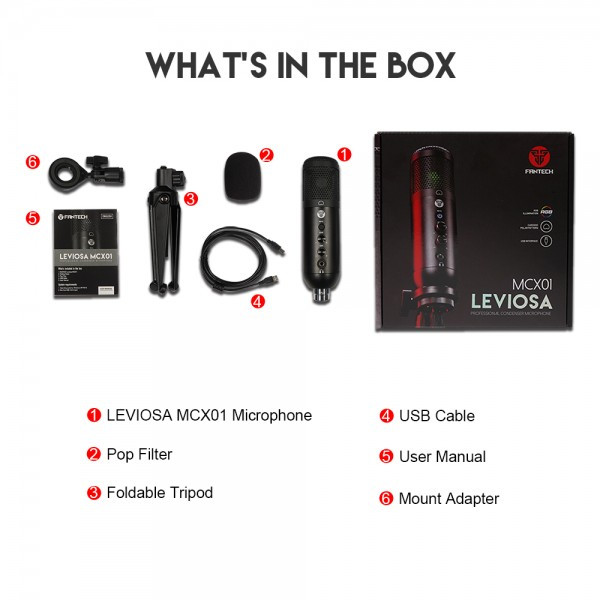 FANTECH Mikrofon MCx01 Leviosa (Crna) - Image 3