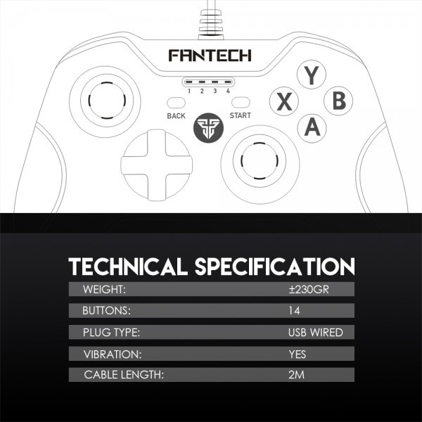 FANTECH Kontroler GP11 Shooter (Crna) - Image 2