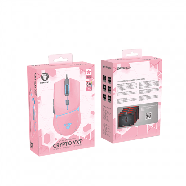FANTECH Miš VX7 Crypto Sakura Edition (Roze) - Image 3