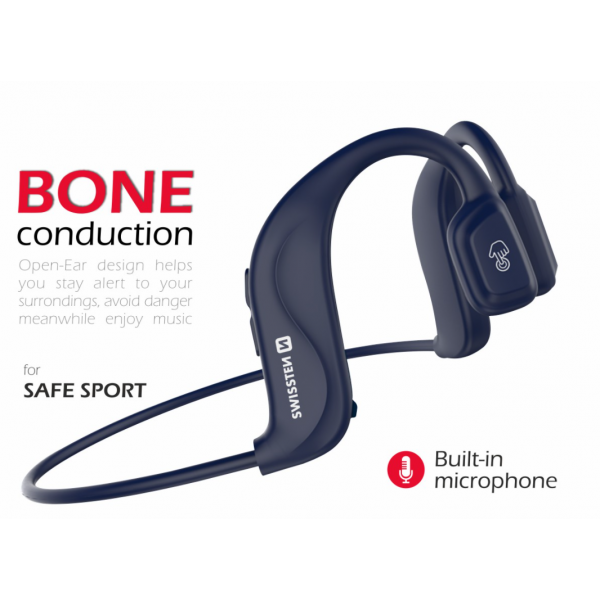 SWISSTEN Bluetooth Slušalice Bone (Plava) - Image 3