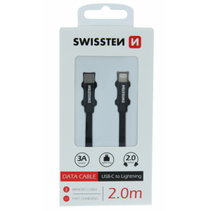 Swissten USB-C Data Cable  na Lightning 2m (Crna)
