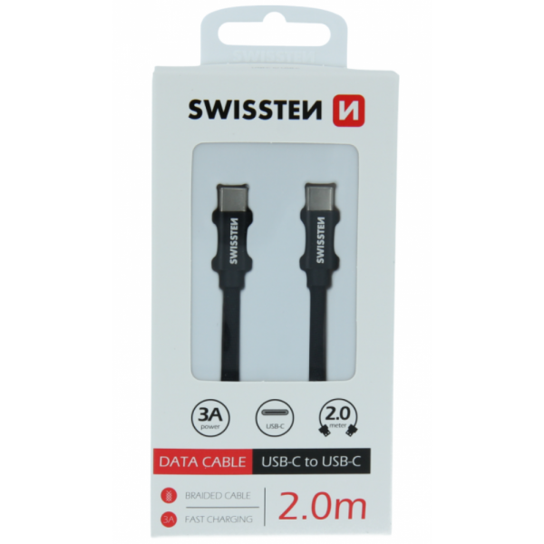 SWISSTEN USB cable Type C na Type C  2m  (Crna)