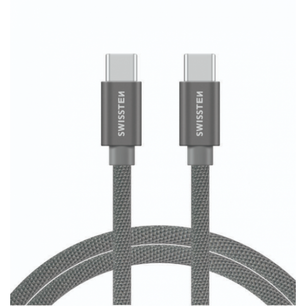 SWISSTEN USB Data Cable Type C na Type C 2m (Siva) - Image 2