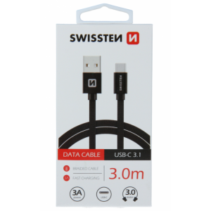 SWISSTEN USB Data Cable 3m Type C (Crna)