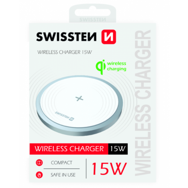 SWISSTEN WiFi Punjac 15W fast (Bela)