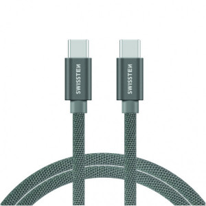 Swissten USB Data Cable 2m Type C sivi