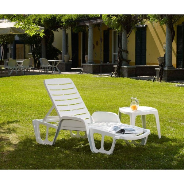 Baštenska ležaljka plastična Letino Fisso bela - Image 2