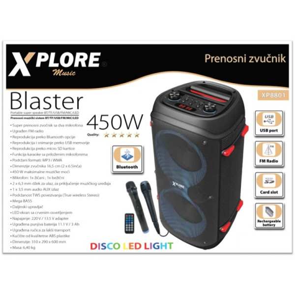 XPLORE Bluetooth zvučnik XP8801 Blaster 450W - Image 4