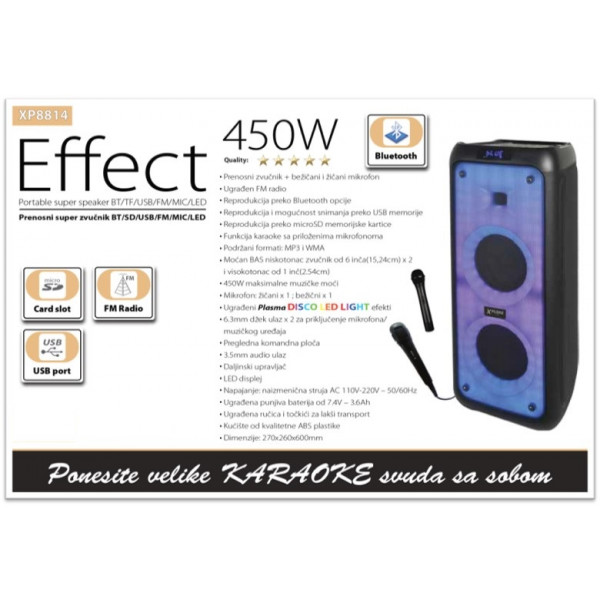 XPLORE Bluetooth zvučnik XP8814 Effect 450W - Image 4