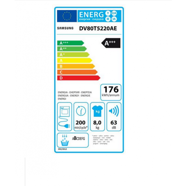 SAMSUNG Sušilica DV80T5220AE/S7 kondenzaciona sa toplotnom pumpom - Image 18