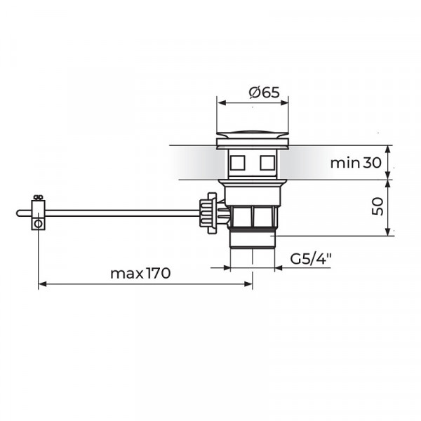 Rosan Automatski gornji deo sifona 5/4" S246 mesingani - Image 2