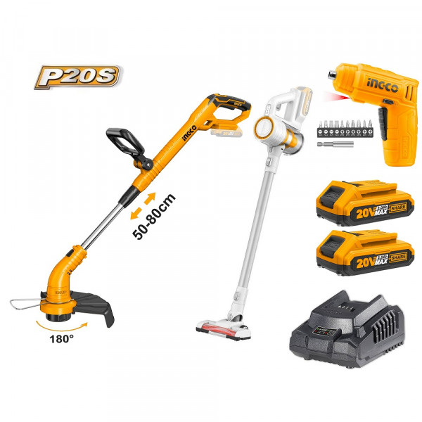 INGCO COSLI23032E Akumulatorski trodelni set alata 2×2.0 Ah