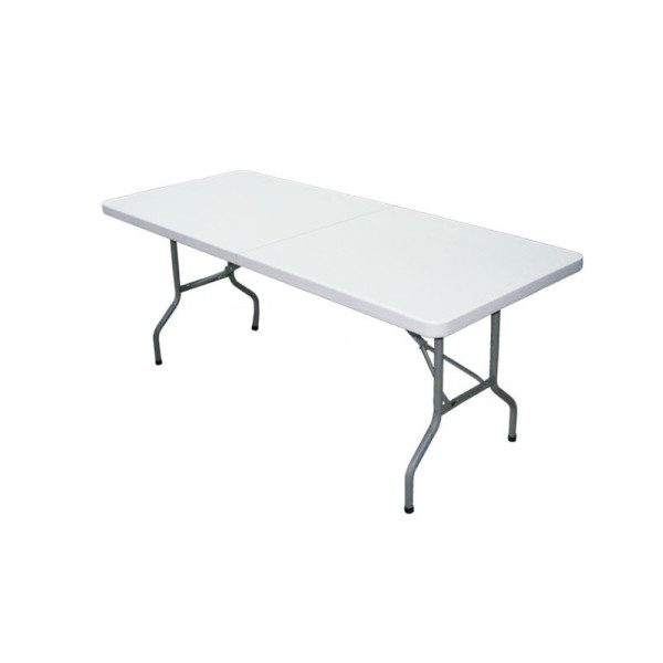 Sklopivi plastični sto beli 180cm - Image 2