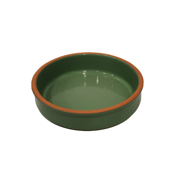 TEXELL TCP-B341 Posuda keramička okrugla zelene glazura 16x4 cm
