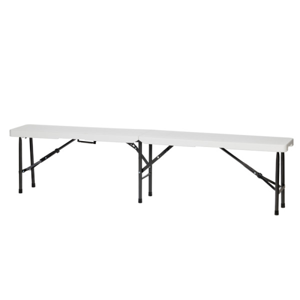 Sklopiva plastična klupa bela 180cm - Image 2