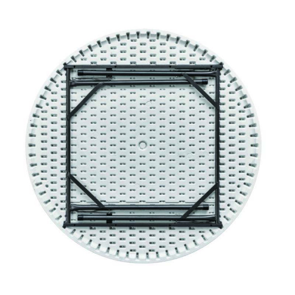 Sklopivi plasticni sto okrugli beli 120cm - Image 3