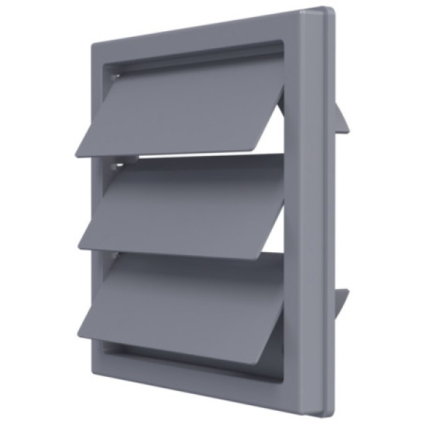 Ventilaciona rešetka gravitaciona PVC f-100mm 150x150mm siva - Image 2