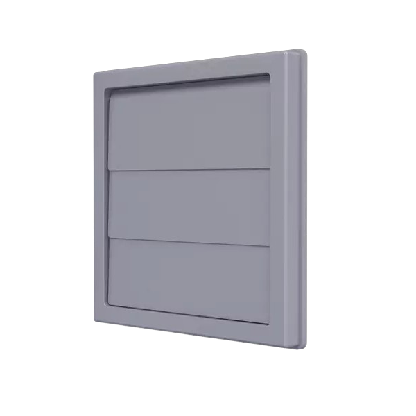 Ventilaciona rešetka gravitaciona PVC f-100mm 150x150mm siva
