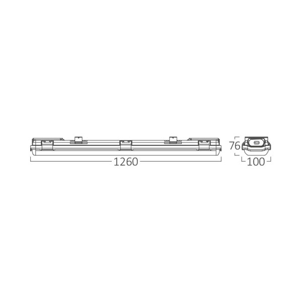 BRAYTRON Armatura Led 2x18W IP65 dvostrana 120 cm - Image 4