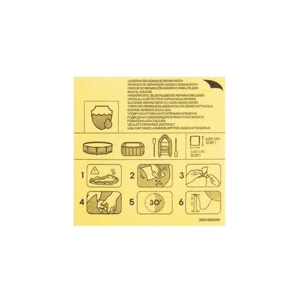 BESTWAY Vodootporna zakrpa za bazene 6.5cmx6.5cm (10 kom) - Image 2