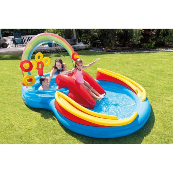 INTEX Dečji bazen 2.97 x 1.93 x 1.35m Rainbow Ring Play Center - Image 2