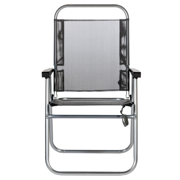 Stolica sklopiva sa rukonaslonom aluminijumska siva - Image 3