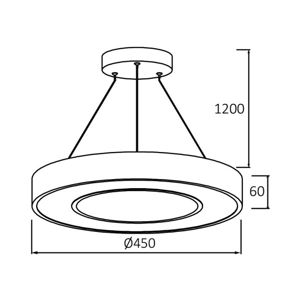 BRAYTRON Led visilica BRY-BLADE-PD-RND-BLC-36W-3IN1 - Image 4