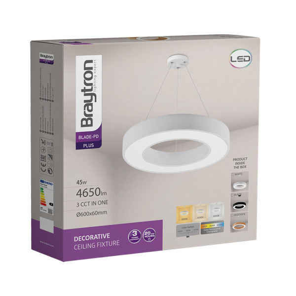 BRAYTRON Led visilica BRY-BLADE-PD-RND-WHT-45W-3IN1 - Image 3