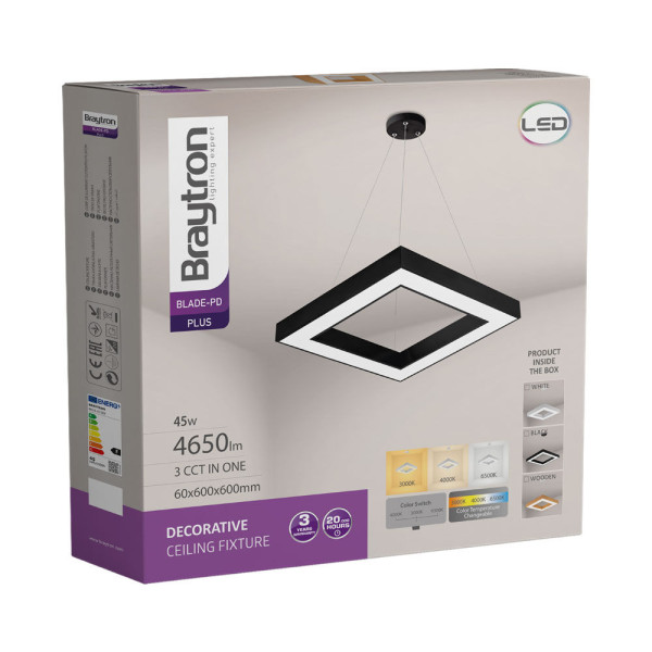 BRAYTRON Led visilica BRY-BLADE-PD-SQR-BLC-45W-3IN1 - Image 4