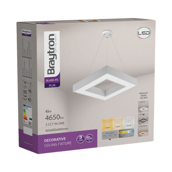 BRAYTRON Led visilica BRY-BLADE-PD-SQR-WDN-45W-RMT-3IN1 sa daljinskim - Image 3