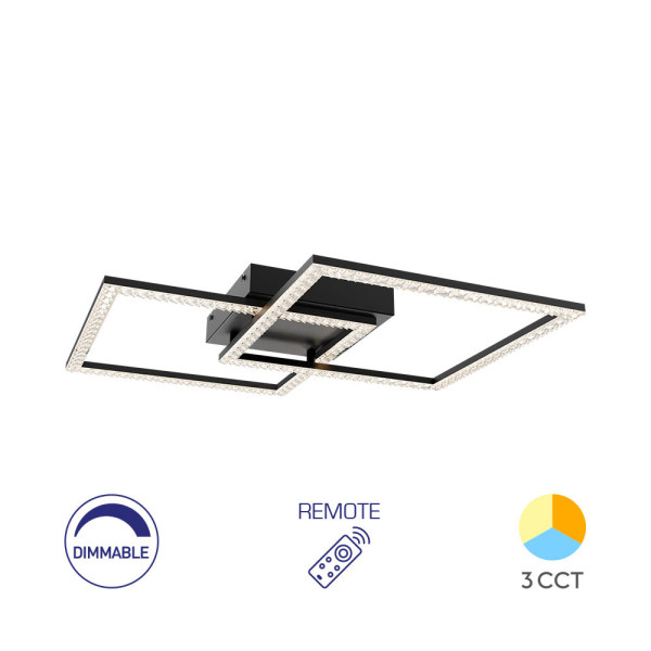 BRAYTRON Plafonjera BRY-CRYSTAL-A-55W-3IN1-RMT-BLC-3IN1 sa daljinskim