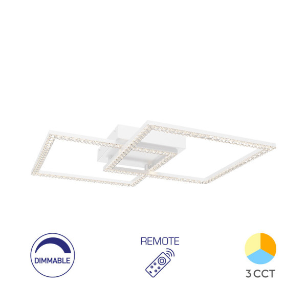 BRAYTRON Plafonjera BRY-CRYSTAL-A-55W-3IN1-RMT-WHT-3IN1 sa daljinskim